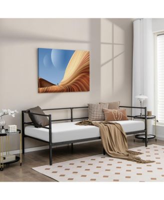 Twin Metal Daybed Frame Dual-use Platform Sofa Bed for Living Room Bedroom