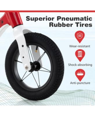 12-Inch Balance Bike with Adjustable Seat and Rotatable Handlebar for Over 36 Months Old-White