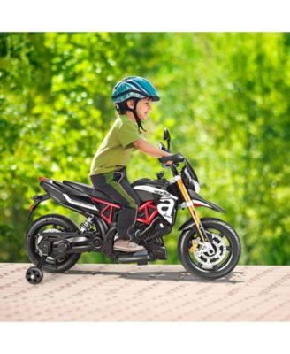 12V Kids Ride-On Motorcycle Aprilia Licensed with Sounds and Music-Red
