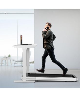4.75HP 2 In 1 Folding Treadmill with Remote APP Control-Silver