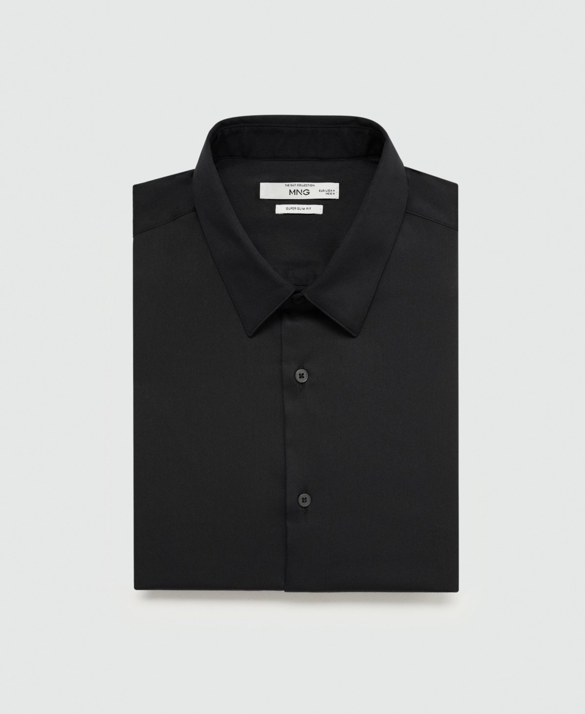 Mango Men's Slim-fit Cotton Poplin Dress Shirt In Black