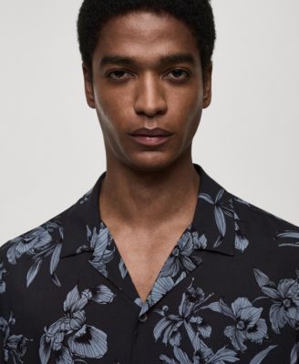 Men's Flowy Hawaiian-Print Shirt