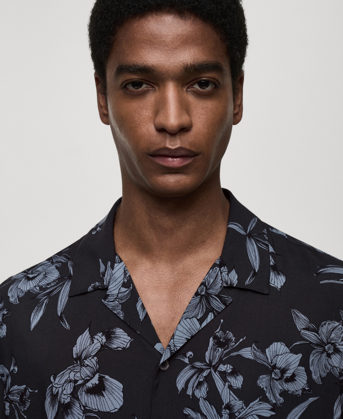 MANGO MEN'S FLOWY HAWAIIAN-PRINT SHIRT 