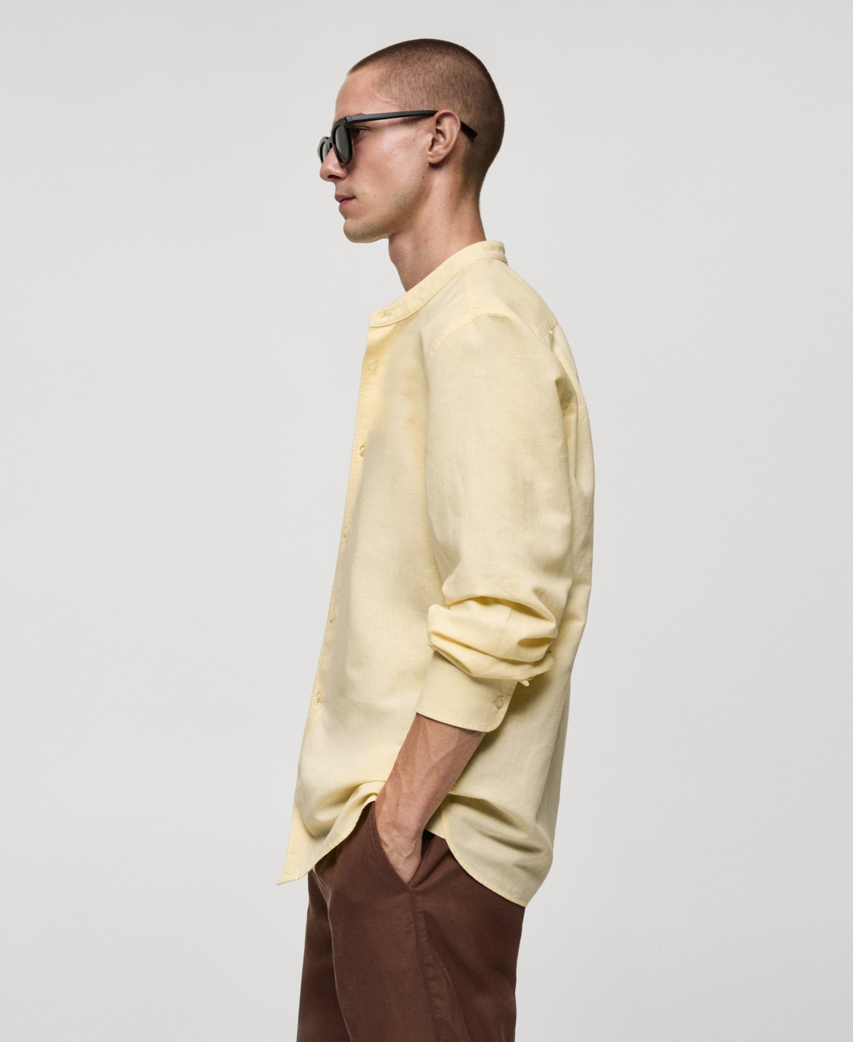 Mango Men's Linen Blend Shirt