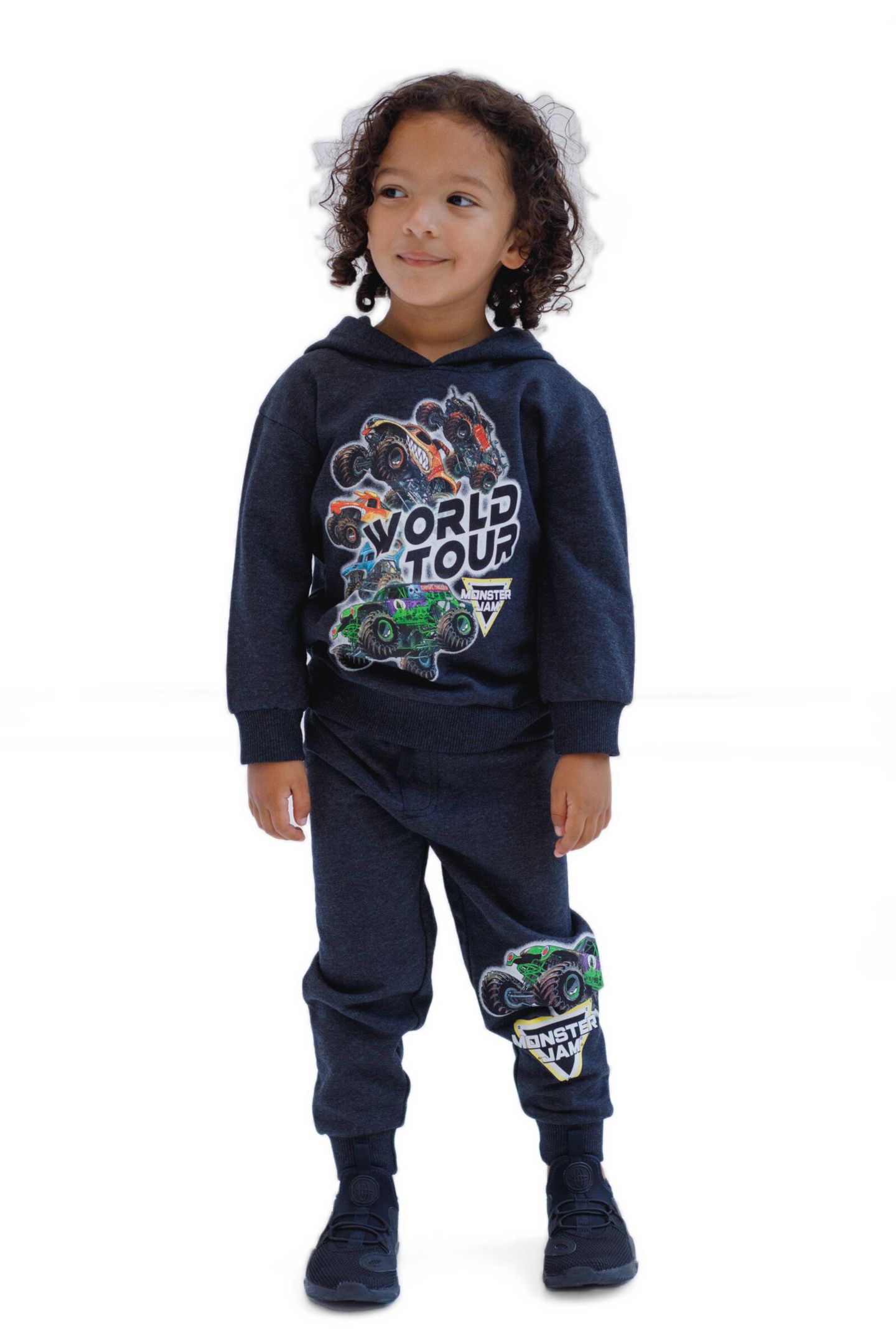 Комплект Monster Jam Fleece 2-Piece Hoodie and Pants Set для мальчиков-малышей, цвет: Угольный меланжевый — фото 4