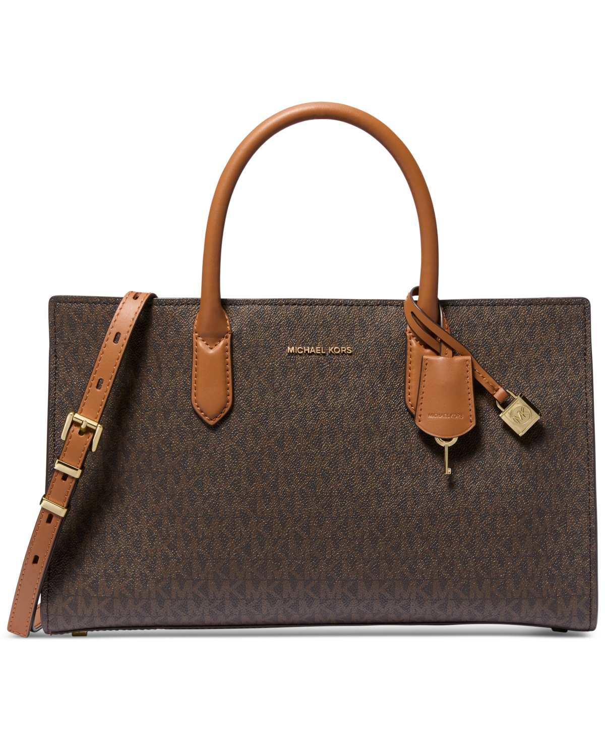 Michael Kors Michael  Scarlett East West Satchel Bag In Brn,acorn