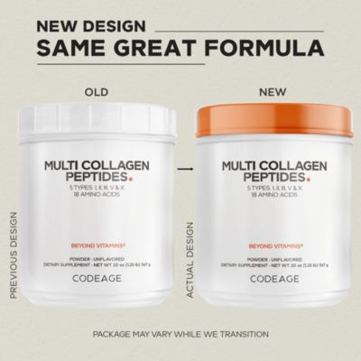 Multi Collagen Protein Powder Peptides, Hydrolyzed, Type I, II, III, V, X Grass Fed All in One Super Bone Broth Collagen Supplement, 20 Ounces