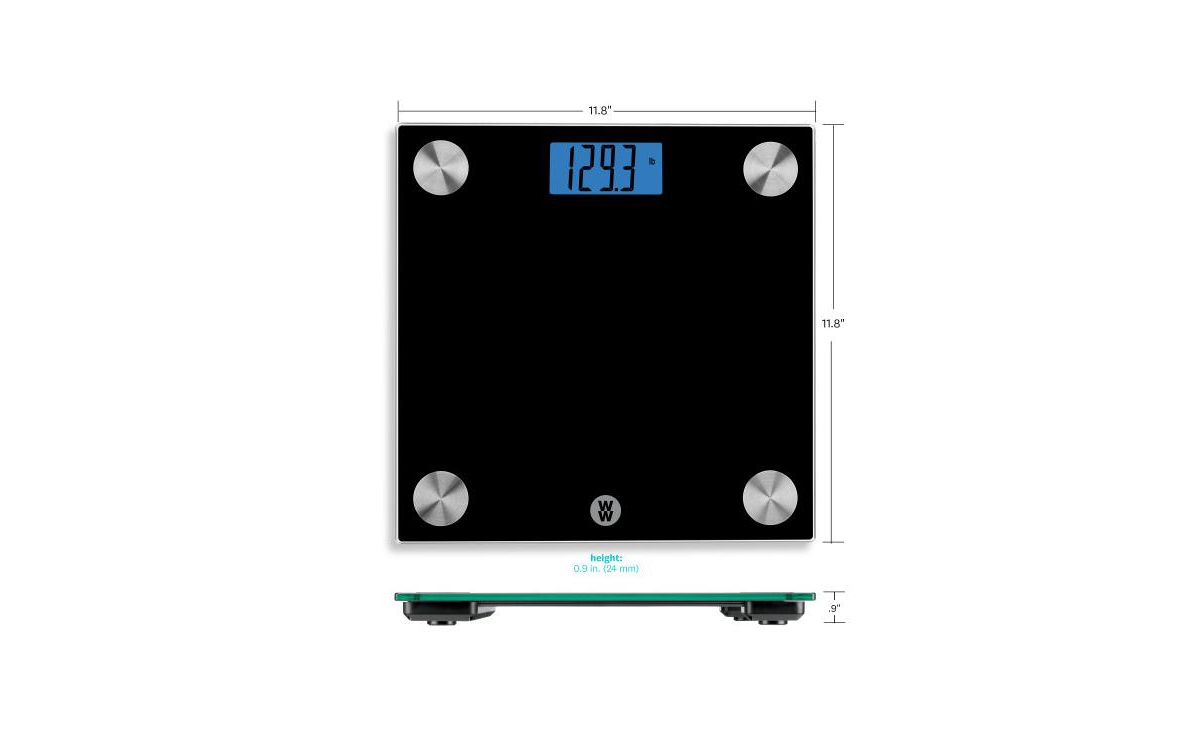 Conair Digital Glass Scale With Backlight Display In Black
