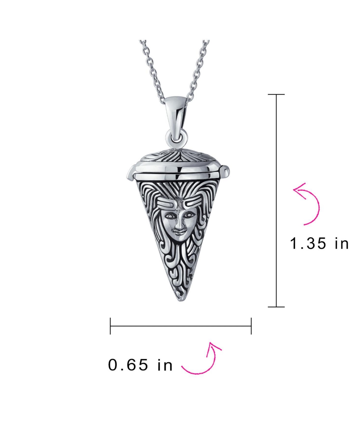 Bling Jewelry Momenta Holder Goddess Deity Angel Protector Of Mother Earth Nature Environment Pendulum Urn Locket For Women Sterling Silver
