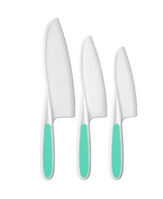 3-Piece Kids Knife Set for Real Cooking & Baking with Serrated Edges