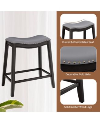 5-Piece Dining Set with 4 Upholstered Stools