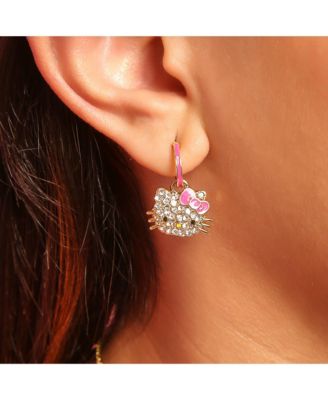 Sanrio Pave Crystal Hoop Earring
