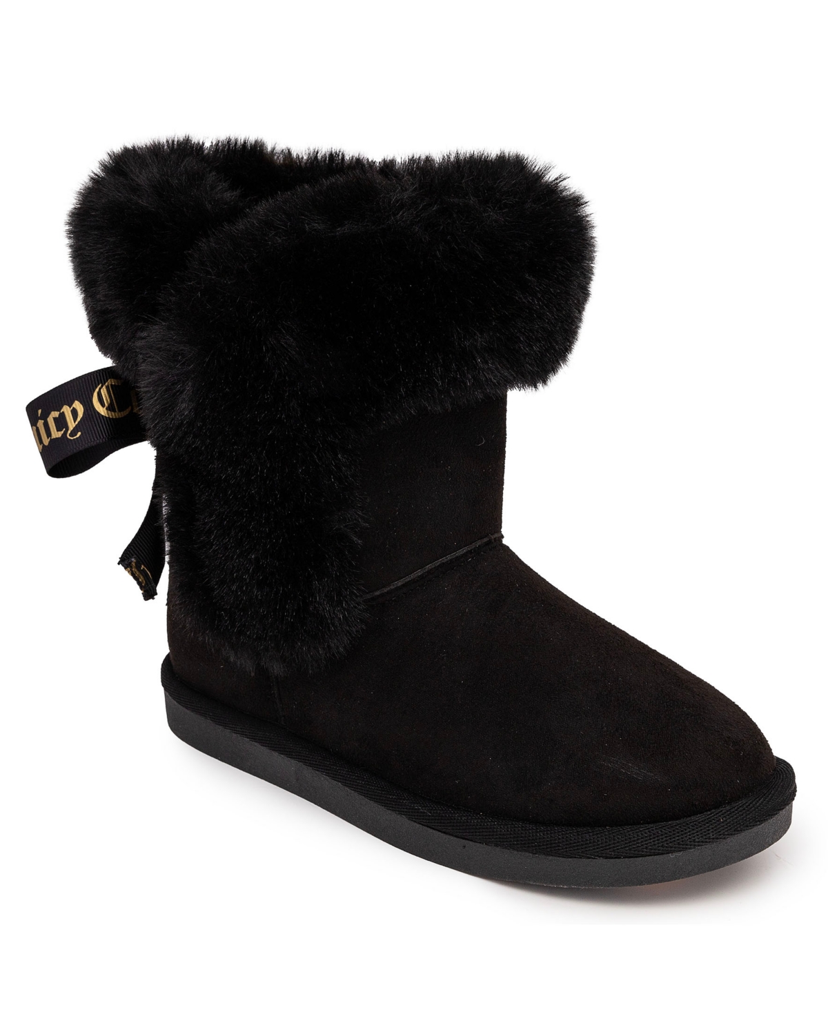 Shop Juicy Couture Little And Big Girls King Cold Weather Pull-on Boots In Black