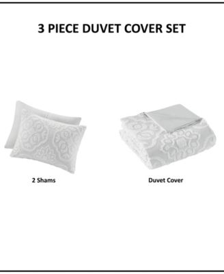 Everly Woven Medallion 3-Pc. Duvet Cover Set, King/California King
