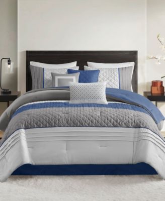 Jenson 7-Pc. Color Block Stripe Comforter Set, California King
