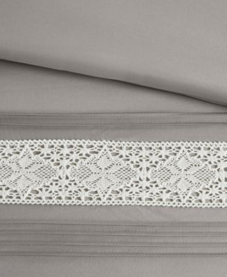 Lacey Lace Trim Microfiber 7-Pc. Comforter Set, King
