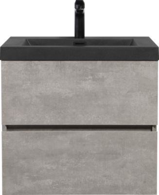 Wall-Mounted Floating Vanity with Quartz Top