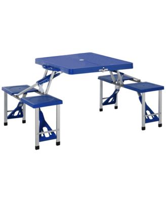 Acacia Wood Patio Chair Set with Footstools and Cushion