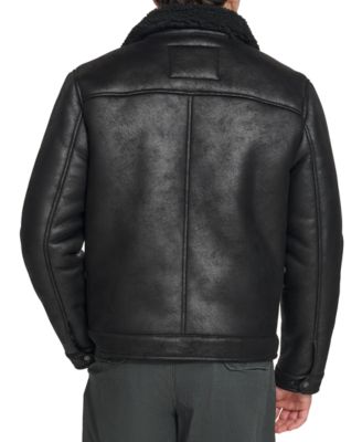 Men's Faux-Shearling Full-Zip Trucker Jacket