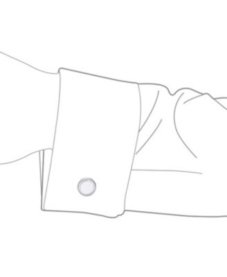 Classic Monogram Initial Solid Round Circle Stainless Steel Shirt Cufflinks Cuff Links Executive Gift Hinge Bullet Back