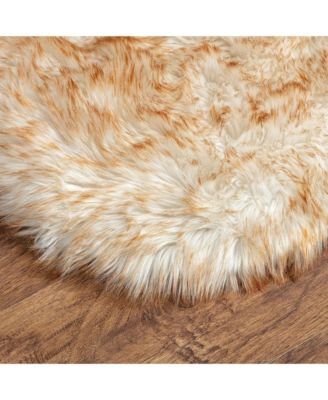 Premium Faux Longfur Frost Tip Microfiber Suede Backing Shaggy Area Rug, 2x6 Feet