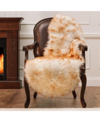 Premium Faux Longfur Frost Tip Microfiber Suede Backing Shaggy Area Rug, 2x6 Feet