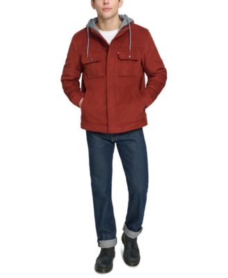 Men's Hooded Corduroy Zip Jacket