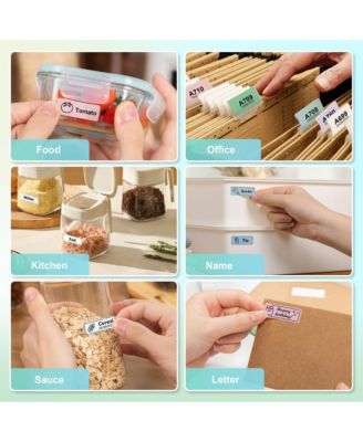 Nelko P21 Genuine Adhesive Green/Blue/Pink Paper 14x40mm (0.55"x1.57") 180 Labels/Roll, 3 Roll, for Home Office School Organization, Gift for Decoration, Compatible with P21 Label Maker