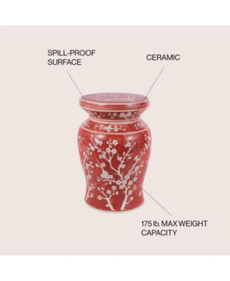 Cherry Ceramic Garden Stool