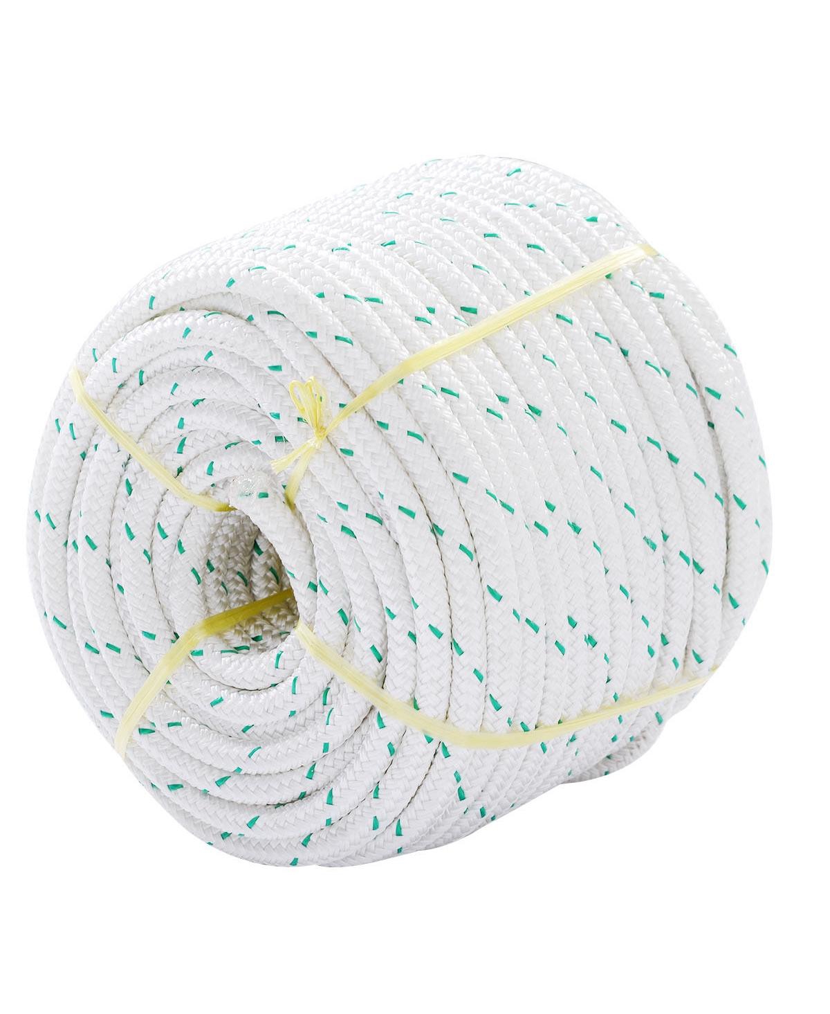 3/7 Inch x 150 Feet Double Braid Polyester Sling Rope - White