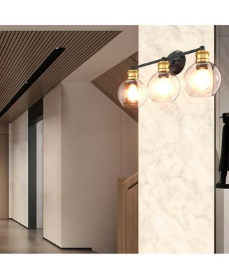 Modern 3-light Bubbled Glass Vanity Light