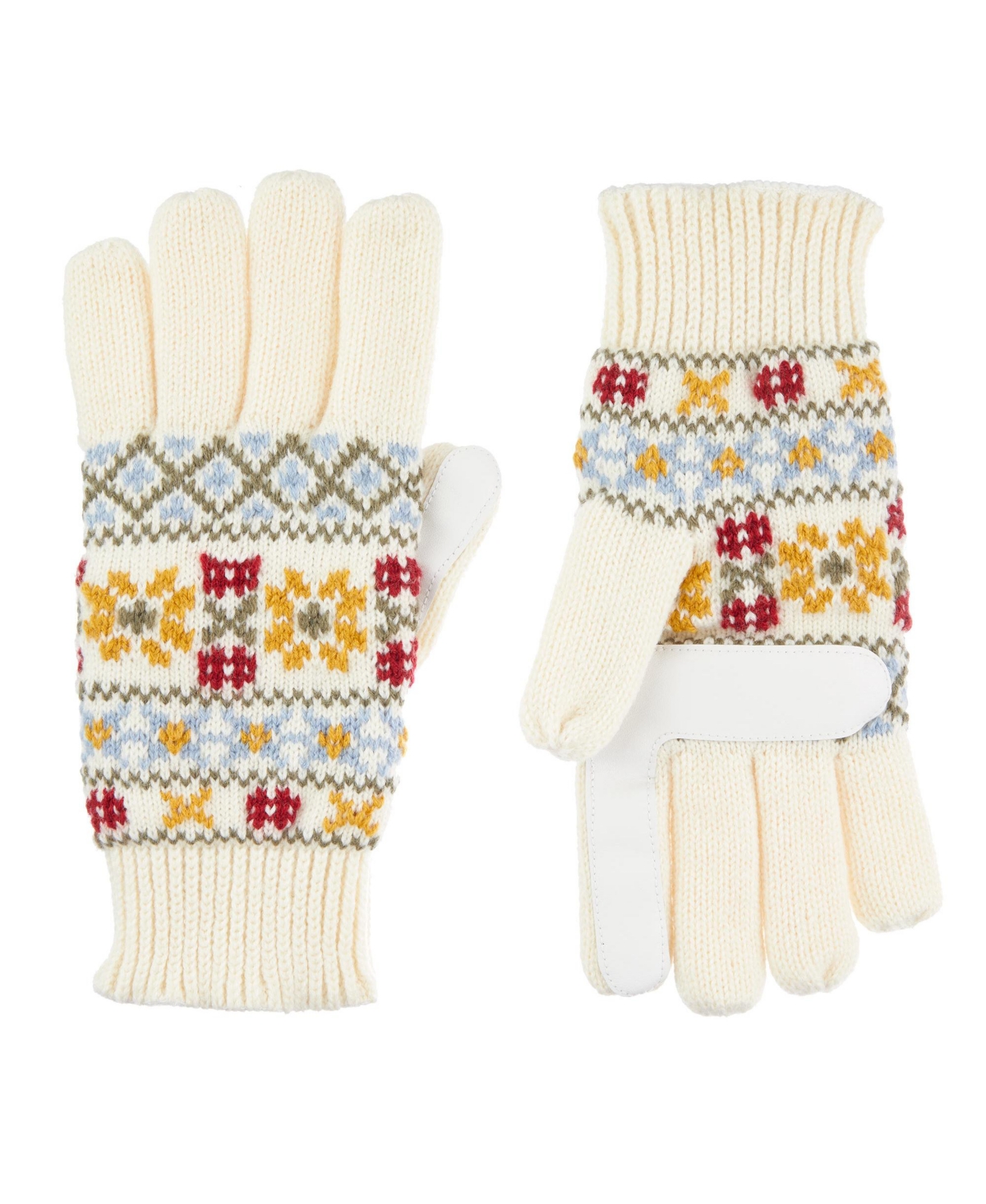 Isotoner Women's Nordic Fairisle Water Repellent Knit Gloves
