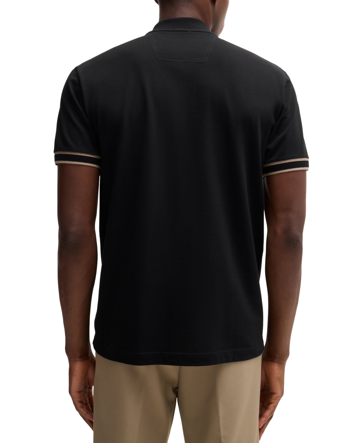 Boss by Hugo Boss Men's Cotton-Pique Zip-Neck Polo