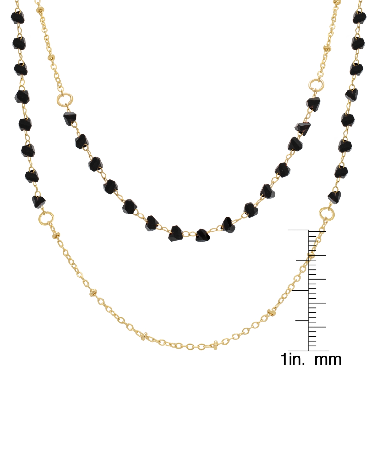 Macy's Black Crystal Layered Necklace