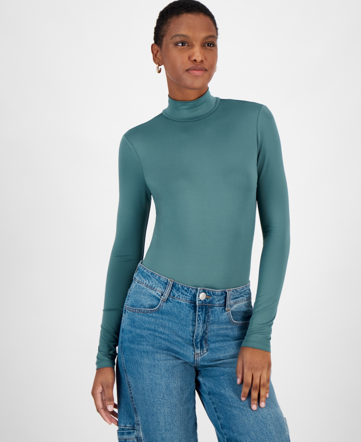 Women's mock turtleneck long sleeve shop