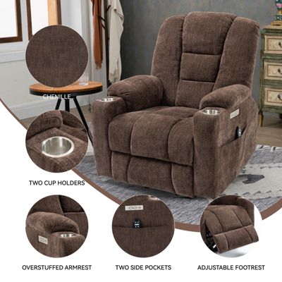 Power Lift Recliner Chair with Massage and Heat for Elderly