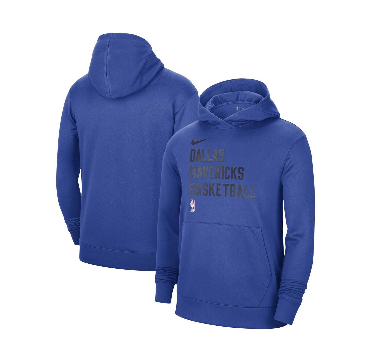 Men's and Women's Royal Dallas Mavericks 2023/24 Performance Spotlight On-Court Practice Pullover Hoodie