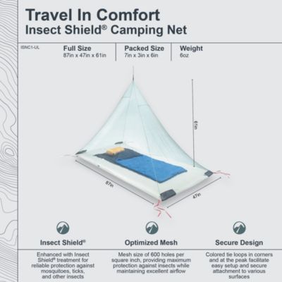 - Premium - Insect Shield Ultralight Camping Net - Single