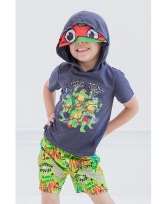 Leonardo Michelangelo Raphael T-Shirt and Mesh Shorts Outfit Set Toddler to Big Kid