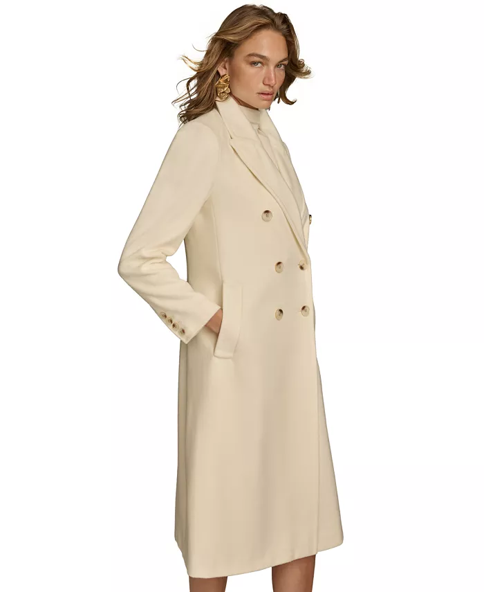 Women's Double-Breasted Reefer Coat - thumbnail 4