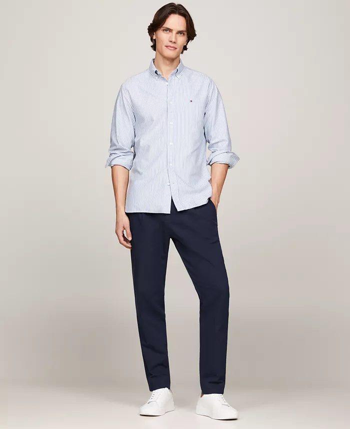Men's Regular-Fit Striped Heritage Oxford Long-Sleeve Shirt - thumbnail 4