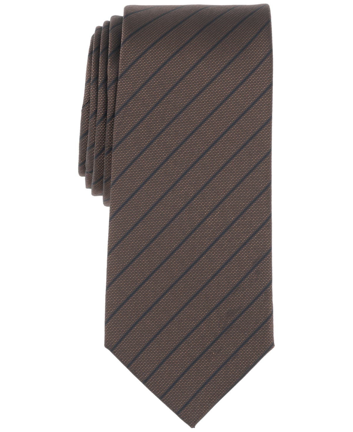 Men's Kent Stripe Tie, Created for Macy's - Brown