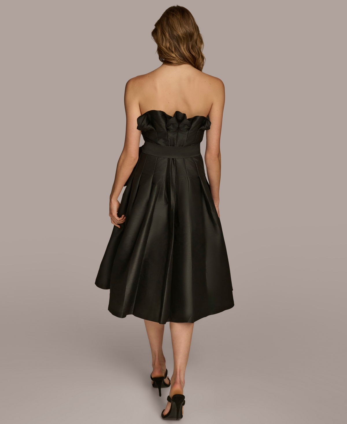 Donna Karan New York Women's Ruffle-Trim Tie-Waist Dress