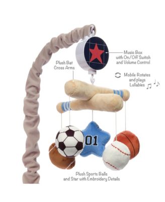 Baby Sports Musical Baby Crib Mobile Soother Toy - Gray