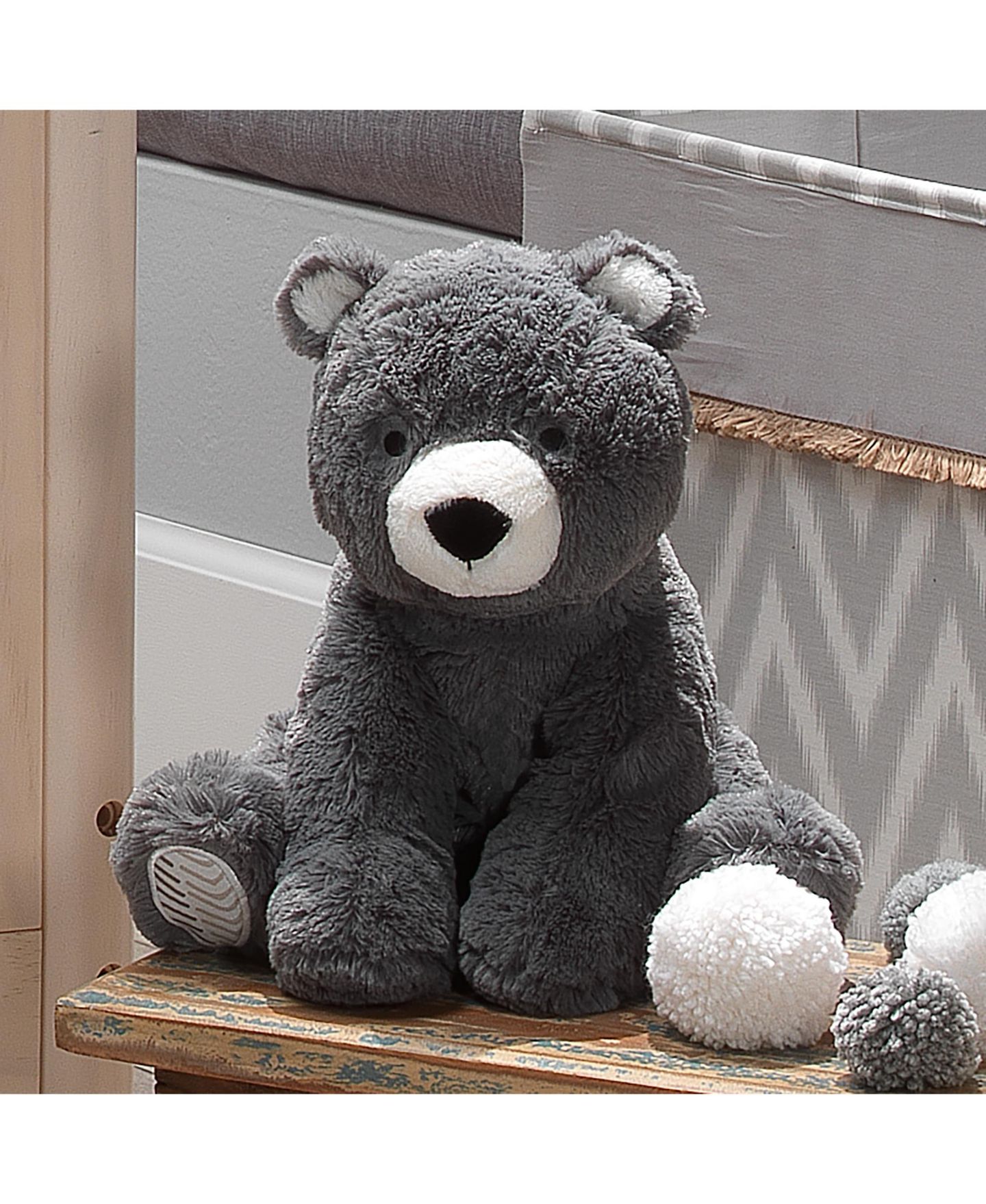 Детская мягкая игрушка Lambs & Ivy Oscar 10" Plush Bear, цвет: Серый — фото 6
