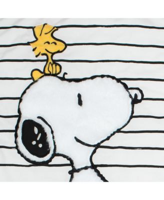Classic Snoopy White/Black/Gray 3-Piece Baby Crib Bedding Set