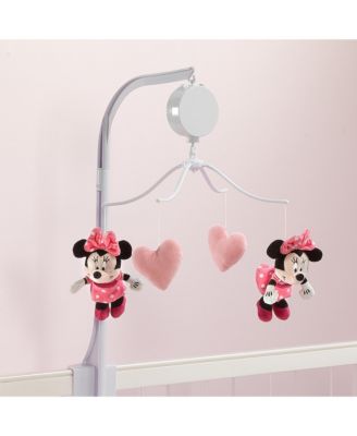 Disney Baby Minnie Mouse Love Pink Musical Baby Crib Mobile Soother