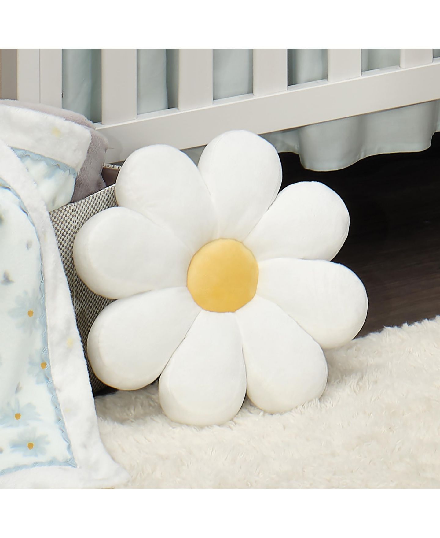 Детская мягкая игрушка Lambs & Ivy Sweet Daisy 12.5" Decorative Pillow Plush, цвет: Белый — фото 4