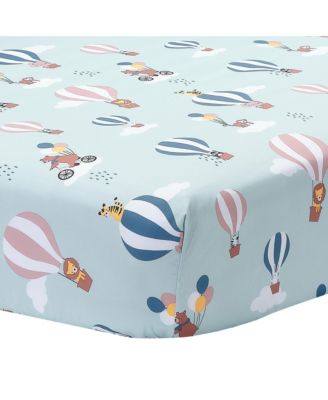 Up Up & Away 3-Piece Animals/Hot Air Balloon Crib Bedding Set