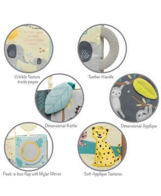 Jungle Friends Developmental Soft Book & Elephant Plush Toy Gift Set